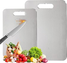 2 Pezzi Tagliere in Acciaio